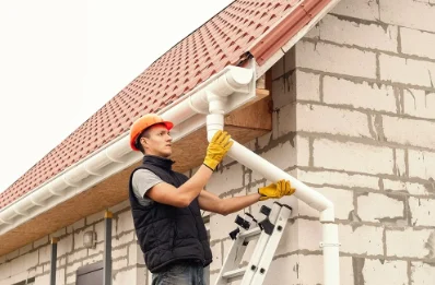 Pose et remplacement de gouttières à Douillet
